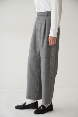 ◆千鳥チェックセミワイドパンツ（０７７２２３０００４）