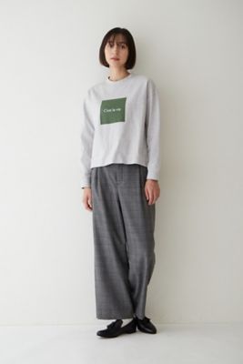 ◆千鳥チェックセミワイドパンツ（０７７２２３０００４）