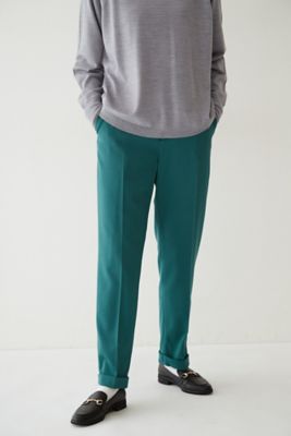 【SALE】human woman (Women)/ヒューマンウーマン ウールカラーテーパードパンツ(0772230006) グリーン パンツ・ズボン【三越伊勢丹/公式】