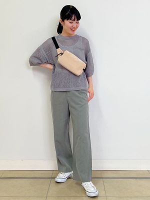 ◆セルロースコットンセミワイドパンツ（０７７２２３０８０１）