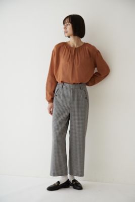 ◇ウールポリエステルチェックパンツ（0772230903