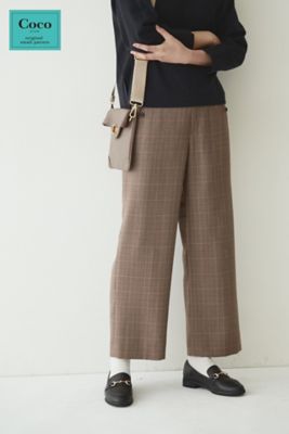 ◇ウールポリエステルチェックパンツ（0772230903