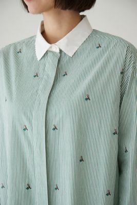 鳥モチーフシャツワンピース human woman Women ヒューマンウーマン ストア・通販 公式