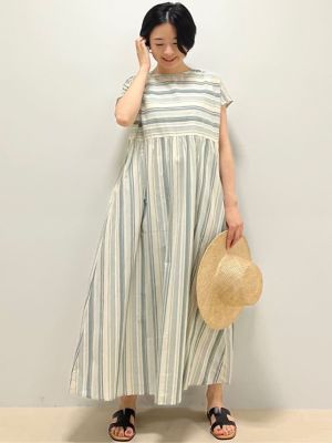 ◆マルチストライプワンピース（０７７２２４０７０１）