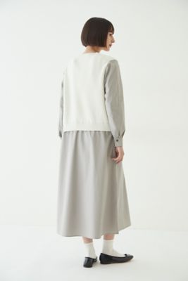 ◆５ｅ・布帛ドッキングニットワンピース（０７７２２４７９００）