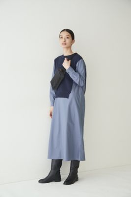 ◆５ｅ・布帛ドッキングニットワンピース（０７７２２４７９００）