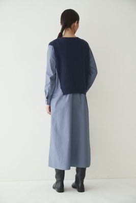 ◆５ｅ・布帛ドッキングニットワンピース（０７７２２４７９００）