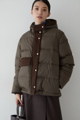 自由区フード付き ダウンジャケット　ヒューマンウーマンセーター　パンツ他 ◇バイカラーダウンコート（0772251102） | human woman