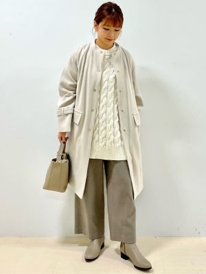 ◆≪arrive 5e≫ アップサイクルウールコート　ロングコート 楽天市場】◇≪arrive 5e≫アップサイクルウールコート