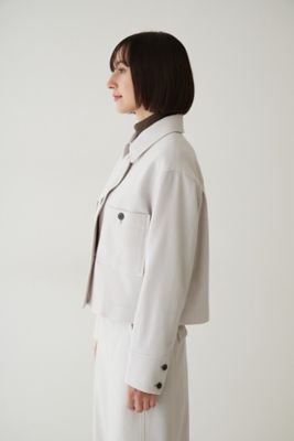 ◆セミ梳毛ツイルブルゾン（０７７２２５５００１）