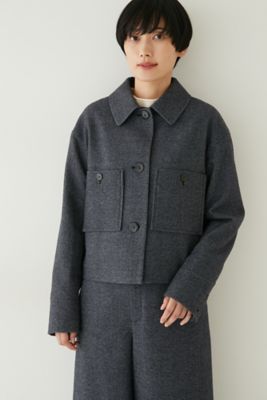 ◆セミ梳毛ツイルブルゾン（０７７２２５５００１）