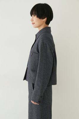 ◆セミ梳毛ツイルブルゾン（０７７２２５５００１）