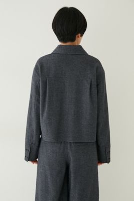 ◆セミ梳毛ツイルブルゾン（０７７２２５５００１）