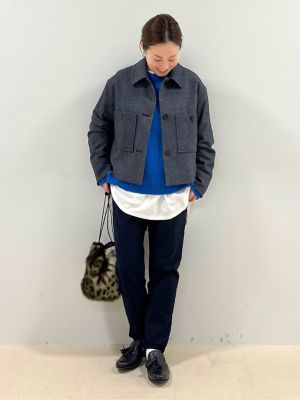 ◆セミ梳毛ツイルブルゾン（０７７２２５５００１）