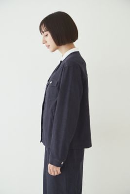 ◆反応染デニムブルゾン（０７７２２５５９０１）
