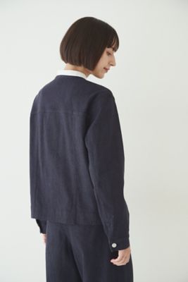 ◆反応染デニムブルゾン（０７７２２５５９０１）