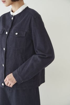 ◆反応染デニムブルゾン（０７７２２５５９０１）