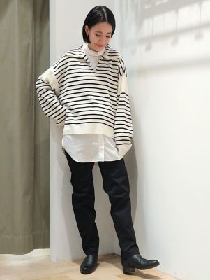 ◆布帛ドッキングタートルネックカットソー（０７７２２６０００２）