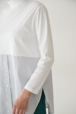 ◆布帛ドッキングタートルネックカットソー（０７７２２６０００２）