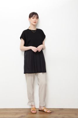 ◆布帛ドッキングチュニックカットソー（０７７２２６０７０１）
