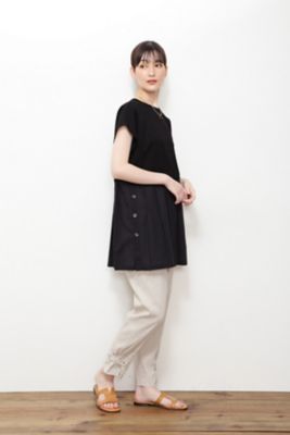 ◆布帛ドッキングチュニックカットソー（０７７２２６０７０１）