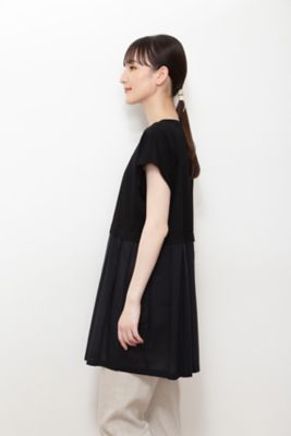◆布帛ドッキングチュニックカットソー（０７７２２６０７０１）