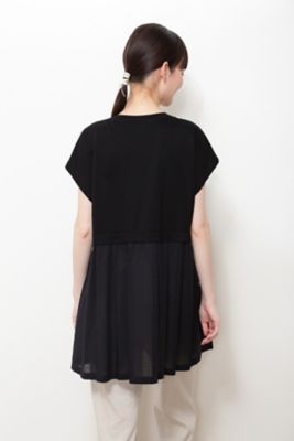 ◆布帛ドッキングチュニックカットソー（０７７２２６０７０１）