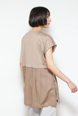 ◆布帛ドッキングチュニックカットソー（０７７２２６０７０１）