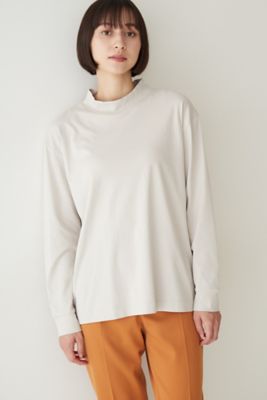 ◆オーガニックコットンモックネックカットソー（０７７２２６０９０６）