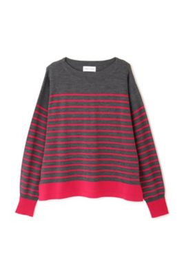 ◆梳毛ボーダーニット（０７７２２７００１０）