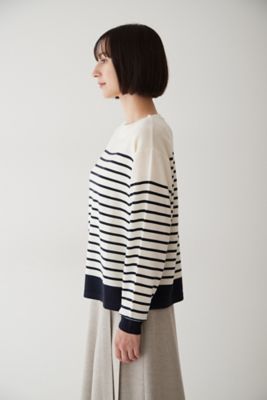 ◆梳毛ボーダーニット（０７７２２７００１０）