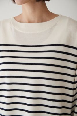 ◆梳毛ボーダーニット（０７７２２７００１０）
