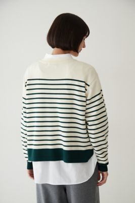 ◆梳毛ボーダーニット（０７７２２７００１０）
