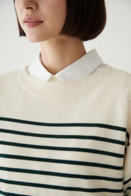 ◆梳毛ボーダーニット（０７７２２７００１０）