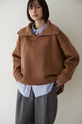 ＜human woman (Women)＞◆衿付きチュニックニット（０７７２２７００２０）