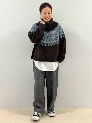 ◆求心柄ニット（０７７２２７００２１）