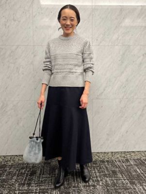◆≪ａｒｒｉｖｅ　５ｅ≫透かし柄ニットプルオーバー（０７７２２７００２２）