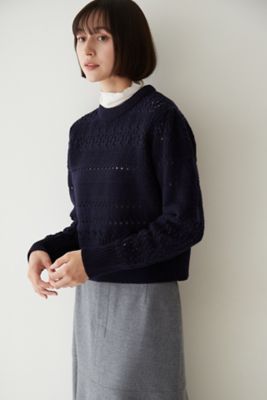 ◆≪ａｒｒｉｖｅ　５ｅ≫透かし柄ニットプルオーバー（０７７２２７００２２）