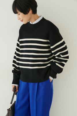 　◆ワッフルボーダーニット（０７７２２７０１０５）