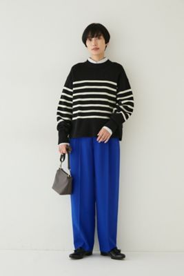 　◆ワッフルボーダーニット（０７７２２７０１０５）