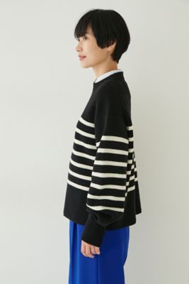 　◆ワッフルボーダーニット（０７７２２７０１０５）