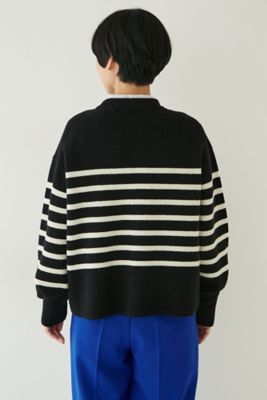 　◆ワッフルボーダーニット（０７７２２７０１０５）