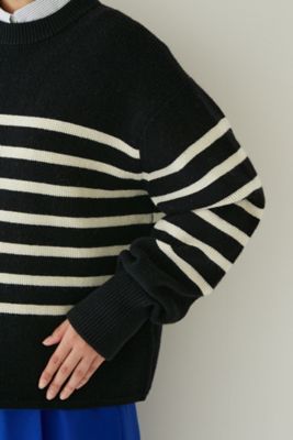 　◆ワッフルボーダーニット（０７７２２７０１０５）