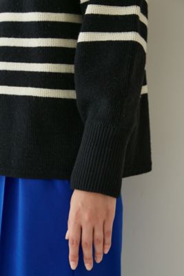 　◆ワッフルボーダーニット（０７７２２７０１０５）