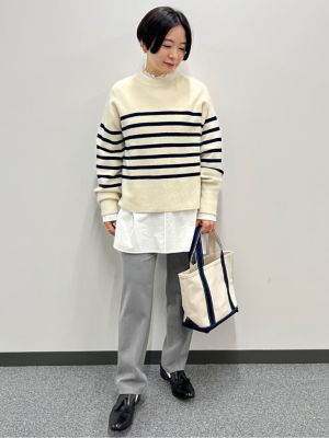 　◆ワッフルボーダーニット（０７７２２７０１０５）