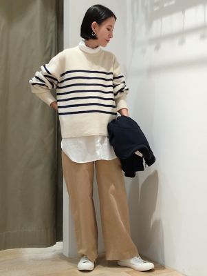 　◆ワッフルボーダーニット（０７７２２７０１０５）