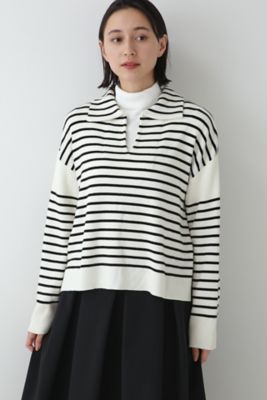 衿付きニットプルオーバー（０７７２２７０２１０）