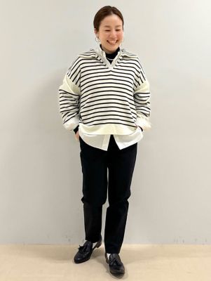 衿付きニットプルオーバー（０７７２２７０２１０）