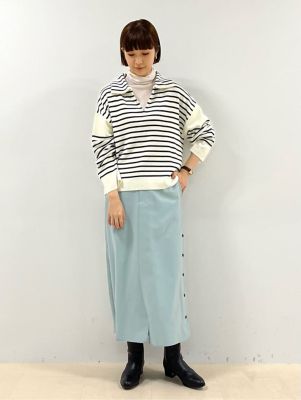 衿付きニットプルオーバー（０７７２２７０２１０）