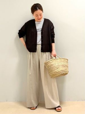 ◆コットンナイロンシアーカーディガン（０７７２２７０７０１）